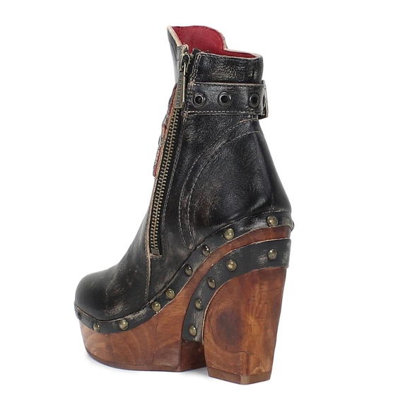 SOLD Bed Stu ADORE Black Handwash Leather Wedge Boots sz 10 ULTRA RARE - Picture 7 of 12